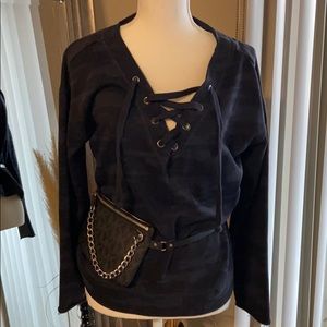 Navy Blue Camo long sleeve shirt